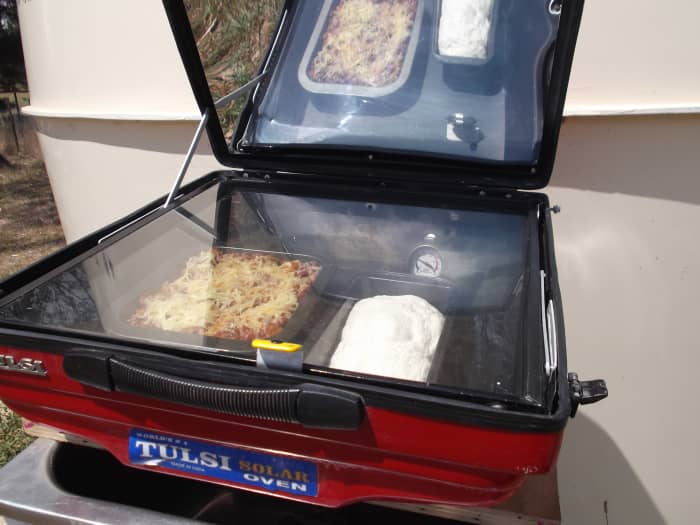 Harness the power of the sun with a solar oven. It is a great way to cook if you live off the grid.