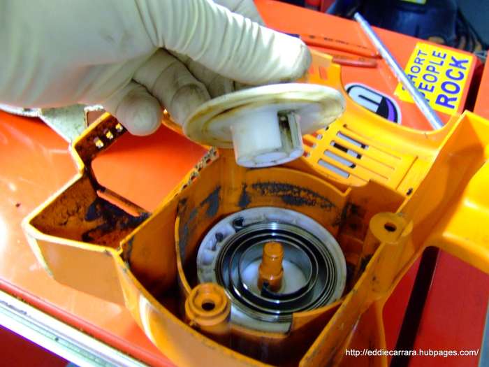 How to Replace the Pull Cord on a Stihl KM 56 RC Trimmer Dengarden