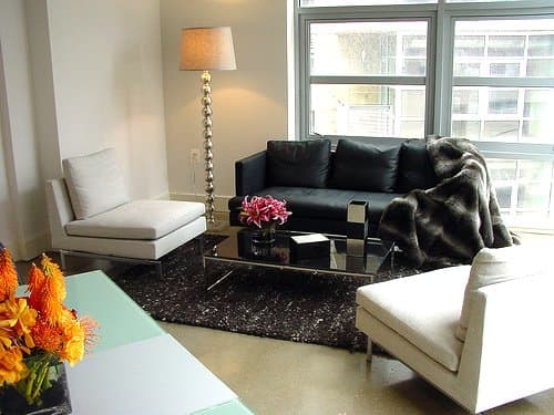Clutter is bad energy in feng shui. Especially for small apartments, be selective when choosing furniture and decorative items.