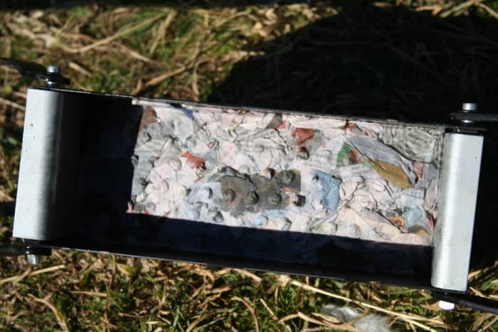 Remove the cover and you'll see your new brick has tiny indents in the top where the wet paper has been squashed.