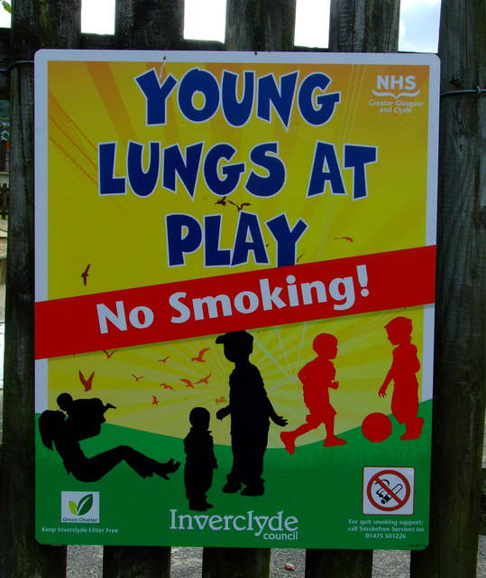 Inverclyde Council was the first in the UK to designate some play parks as no smoking areas.