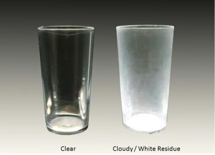 When your glasses like these come out cloudy, it's time to check if you have minerals in your water.