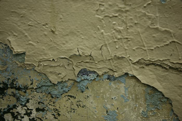 A Surface With Peeling Paint