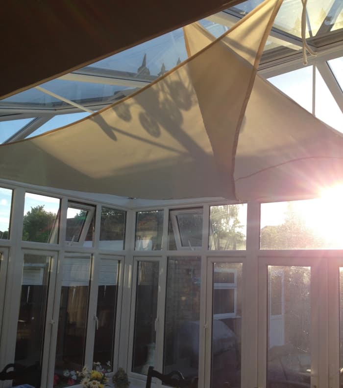 How to Create Shade in a Hot Conservatory Using Shade Sails - Dengarden