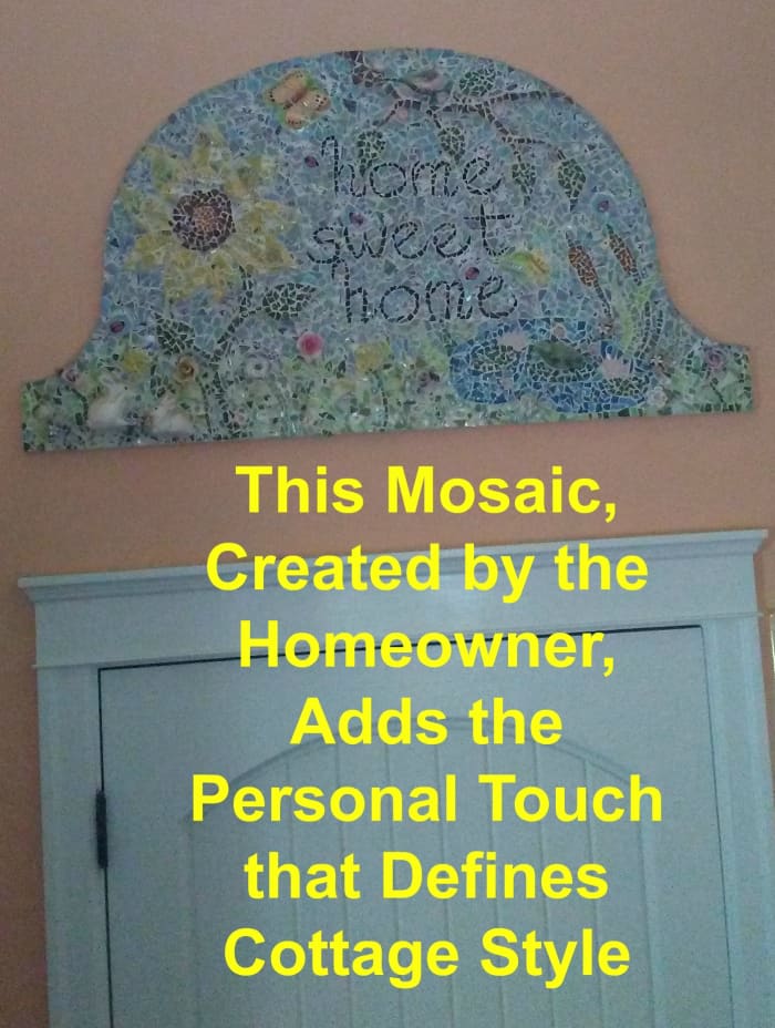 Having your children make mosaics for the house—stepping stones, bird baths, pots—really turns up the cottage charm.