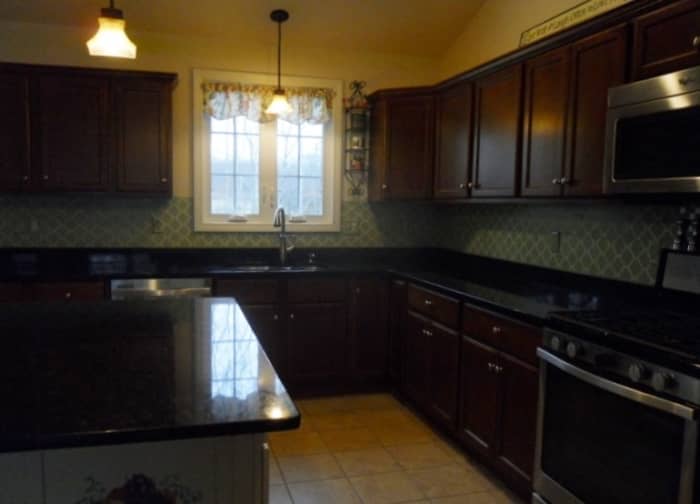 The Finished Back Splash - My work was well worth the effort. I am so pleased with the results.