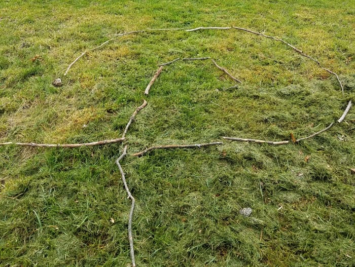 Step 3: The next border to build is for the path that circles closest to the center.
