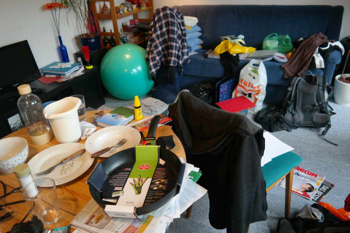 When every surface in your home, including the floor, is covered in stuff, it's not surprising you're stressed out.