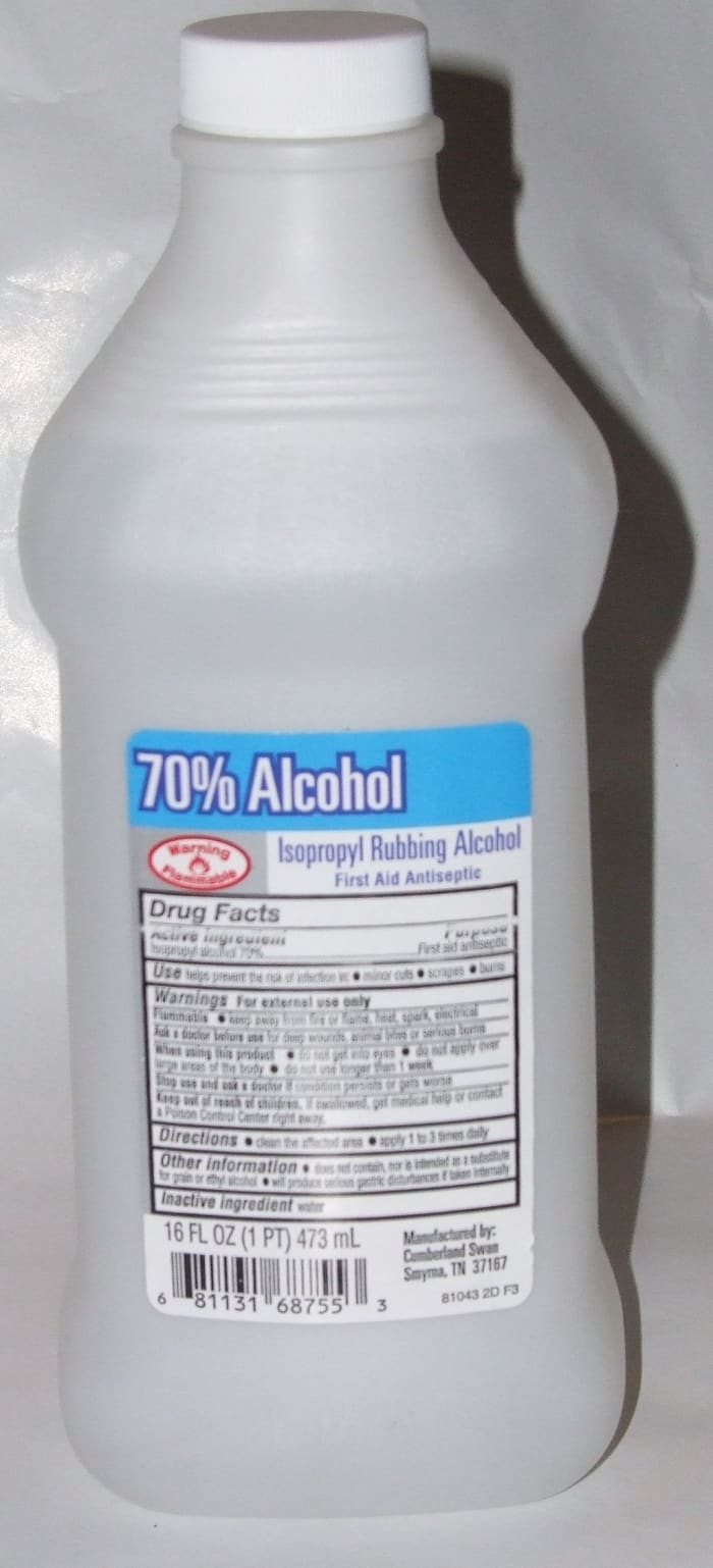 Rubbing alcohol works much like acetone, killing bed bugs on contact but not eradicating their eggs.