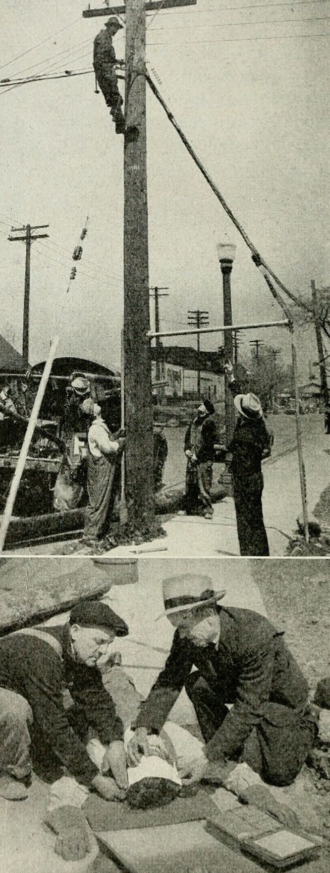 An axe mishap from 1922. Don't worry; there are lots of gory images from the present day out there, too.
