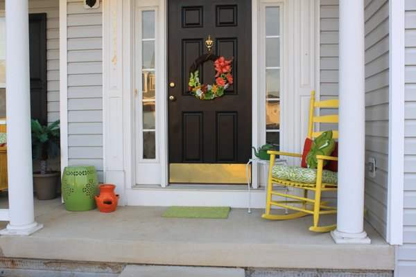 A wreath is an easy accessory to liven up your door