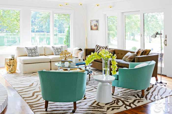 Creating space and balance make a room look even larger.