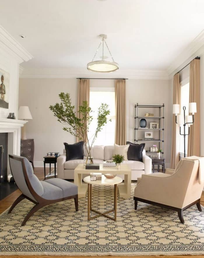Soft colors and a combination of contemporary and traditional is the creation of transitional design.