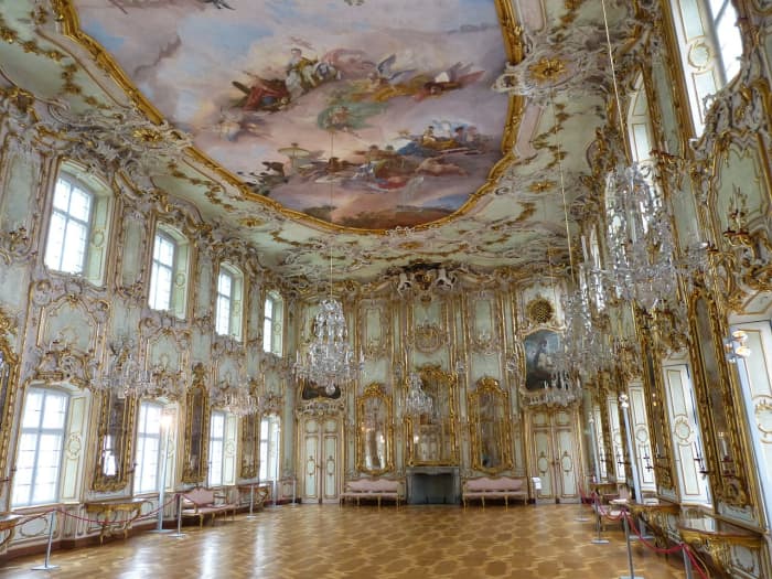 The ballroom of the Schaezlerpalace in Augsburg, Germany is regarded as one of the prime examples of the roccoco-style.