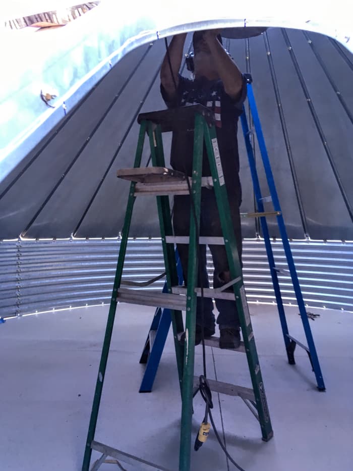 The concrete has been worked to a smooth finish, but has enough texture to ensure it won't be slippery under normal summer conditions. Blowing dirt, snow, and ice are both problems which may be encountered during different times of the year.