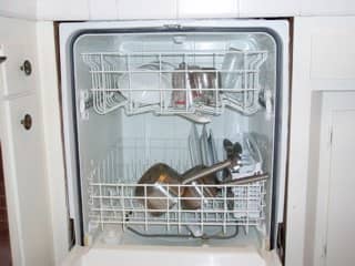 Rinse the dirty dishes before putting them in the dishwasher, so you don't have to use the pre-rinse feature.