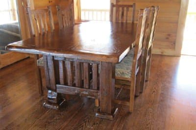 "Grace" as the owners named her was built from the reclaimed American Chestnut of an 1810 barn in Eastern Tennessee.