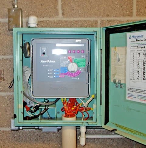 Irrigation Controller: Check the programming of each station to make sure it's what works best for the plants watered by that station. Use the controller's written instructions or watch the video below.