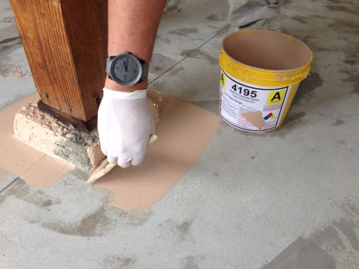 Painting on the epoxy