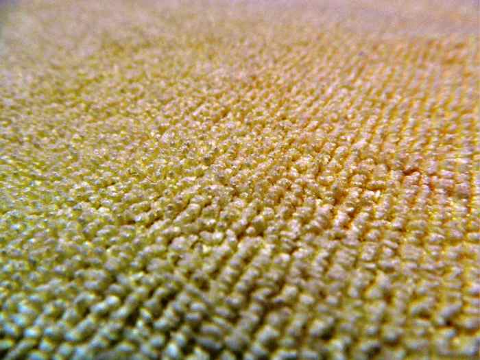 A close up view of microfiber!