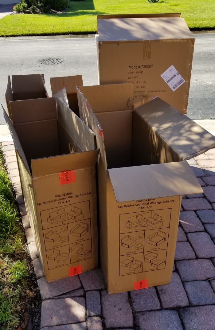 People are always needing free moving boxes, so I advertised these on my NextDoor Neighbors group. Within hours, a grateful neighbor in our community came to pick them up.