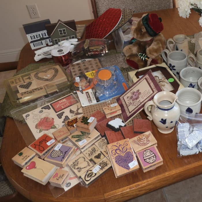 Twice a year, I go to community yard sales. Once there, I can't resist the bargains. Will I actually use all these craft items? Will they just end up being clutter in my home?