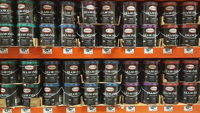 Craft-store paints and professional paints are very different. Be sure to try sample sizes of paint-store paint before purchasing larger quantities.
