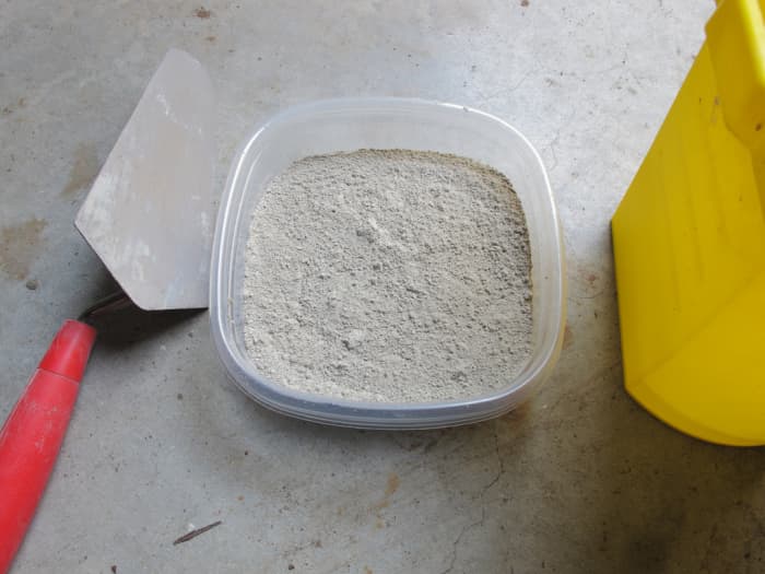 Each ceramic fixture uses approximately one cup of thinset mortar.