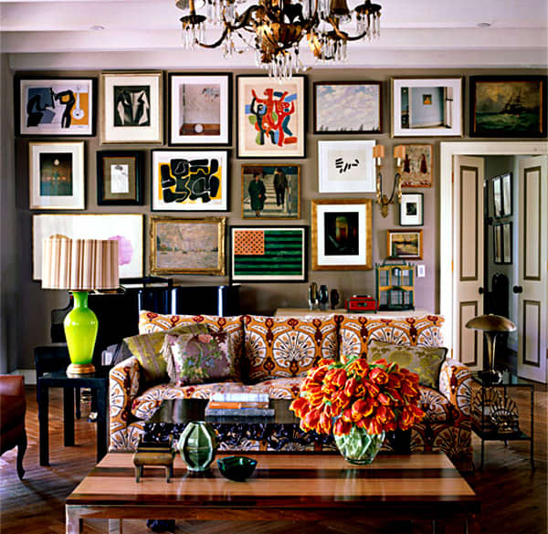 Take the time to choose a wall color that works with the collection of artwork or photos.