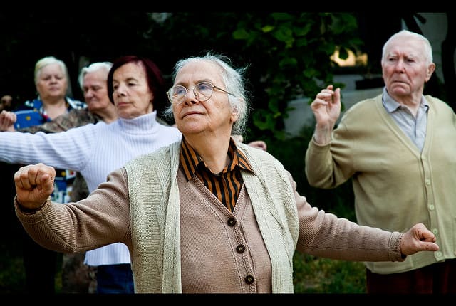 Exercises./physical therapy may help improve an elderly person's strength and balance to prevent falls.