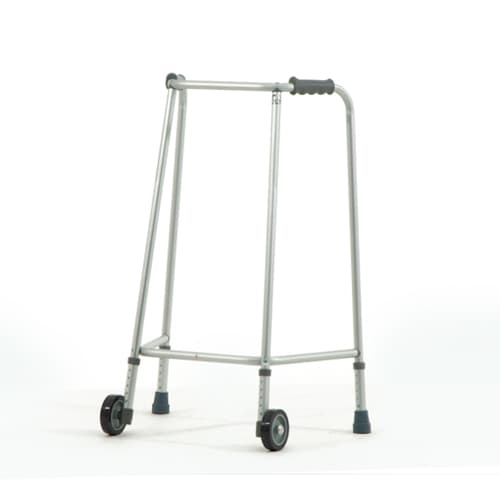 a walking frame with wheels- it's best to get a professional to assess you for this kind of equipment