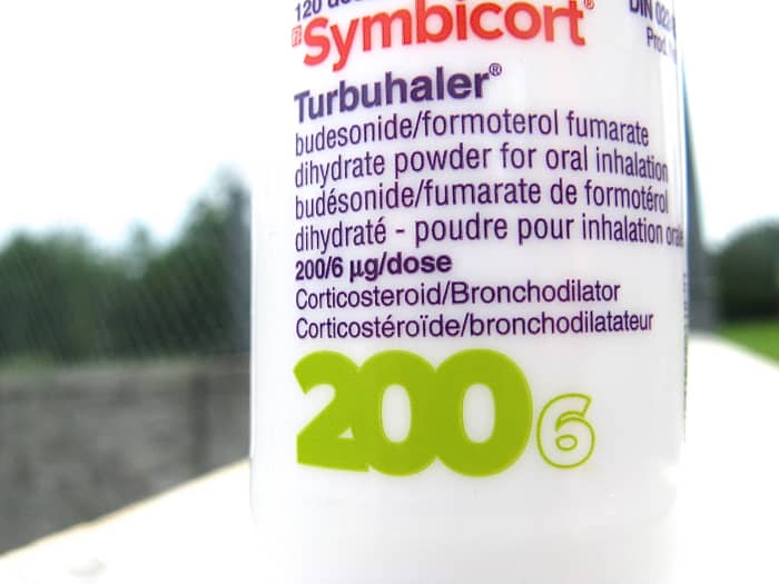 The Symbicort label is in English and French because Canada (where I live) is officially a bilingual country.