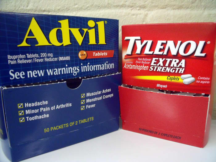 Acetaminophen and ibuprofen, or a combination of both, can be effective in the early stages of a migraine.