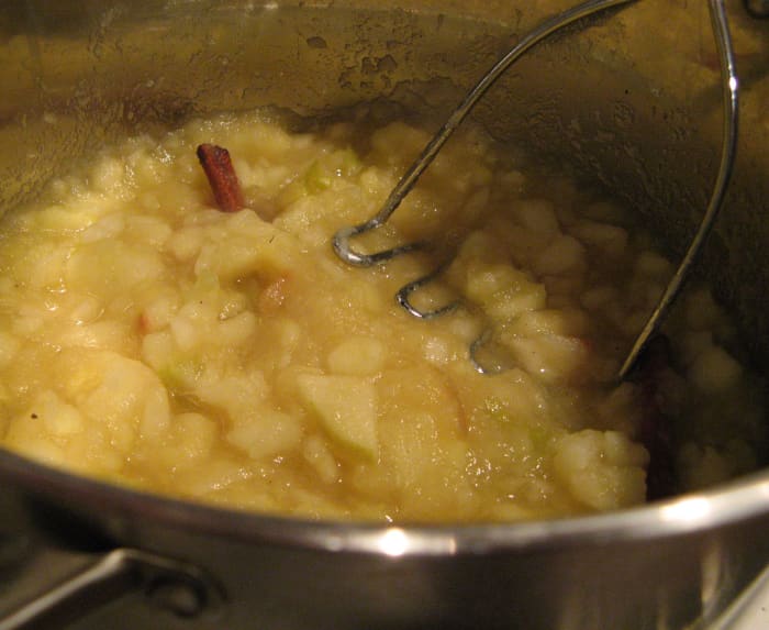 This homemade applesauce smells and tastes great and is easy to make. Add a little cinnamon for flavor!