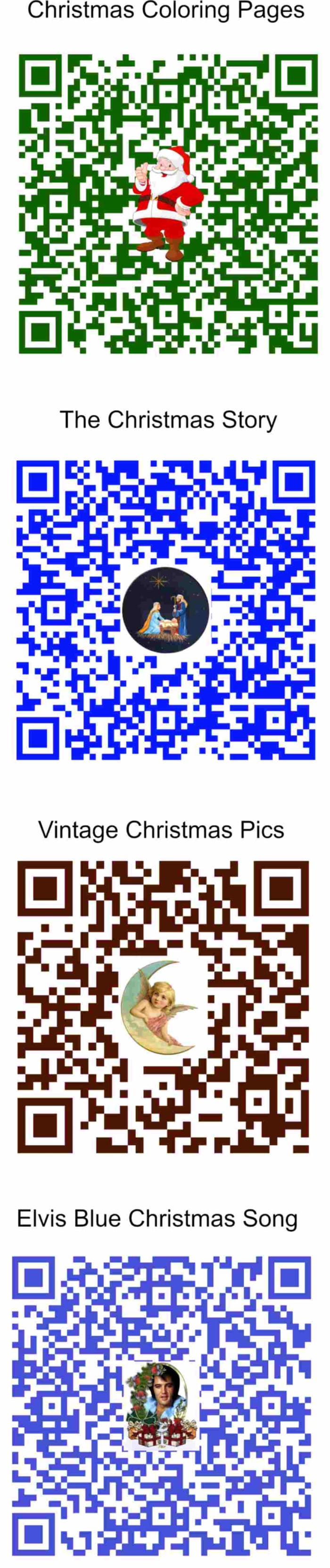 Scan the QR codes above. Each when placed on your Christmas Card will bring it to life.