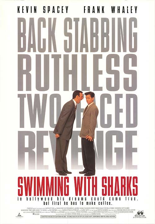 The poster for the film easily demonstrates the abusive relationship between Buddy (Kevin Spacey) and Guy (Frank Whaley.)