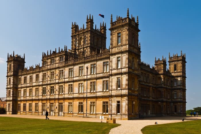 Highclere Castle, used for interior and exterior filming of Downton Abbey