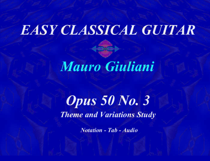 Easy Classical Guitar by Giuliani "Opus 50 No.3" in Standard Notation