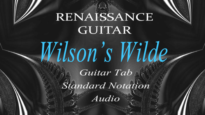 Wilson 's Wilde-in gitaar tab, standaard notatie en audio