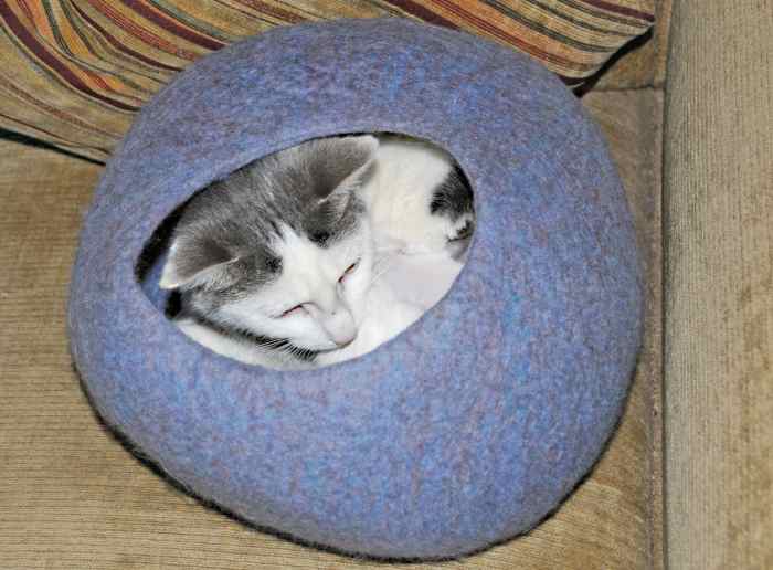 How to Make a WetFelted Cat or Kitten Cave Free Tutorial