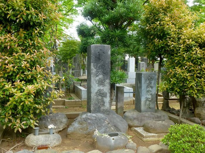 Patrick Lafcadio Hearn's grave in Zoshigaya cemetery (27 June 1850 – 26 September 1904, also known by the Japanese name Koizumi Yakumo)