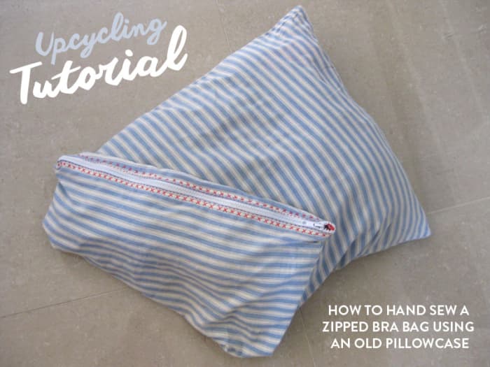 This is a very easy hand sewn upcycling project which costs next to nothing and is suitable for beginners.