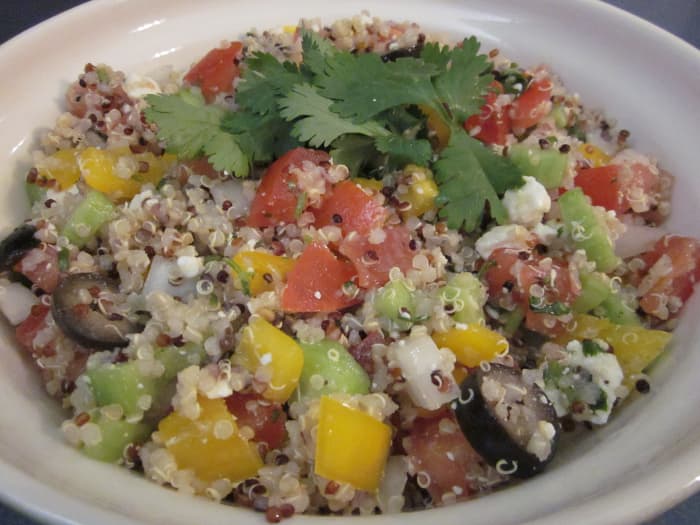 Quinoa Salad With Queso Fresco and Cilantro-Lime Dressing - Delishably