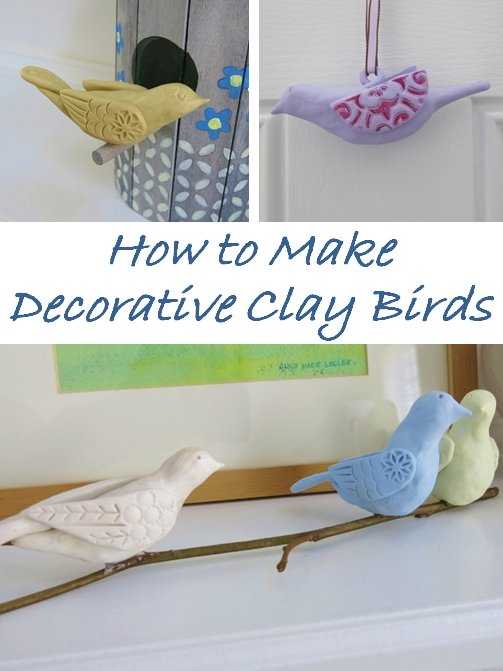 Learn how to make decorative birds from clay.