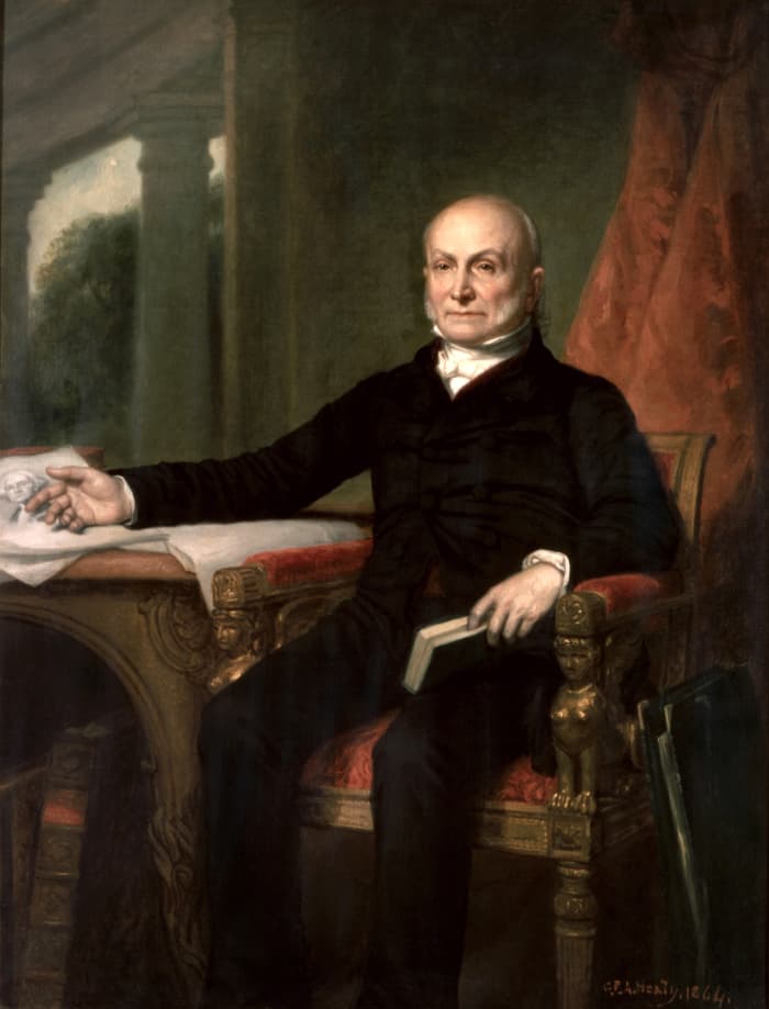 John Quincy Adams was much like his father, very quiet and conservative.