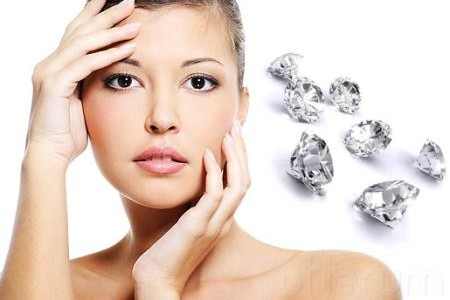 Diamonds are used in some salons to abrade clients' skin and remove dead cells.