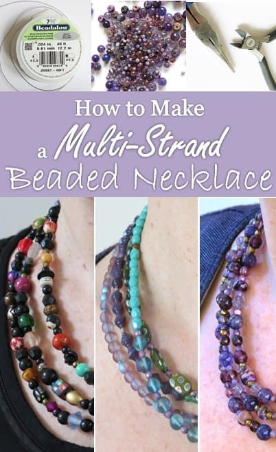 DIY Jewelry Tutorial: How to Make a Multi-Strand Beaded Necklace ...