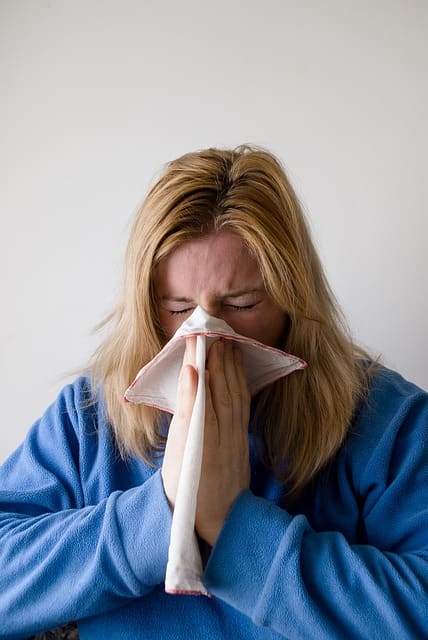 Using a tissue or hankerchief to cover ones nose when having to blow it or even sneeze.
