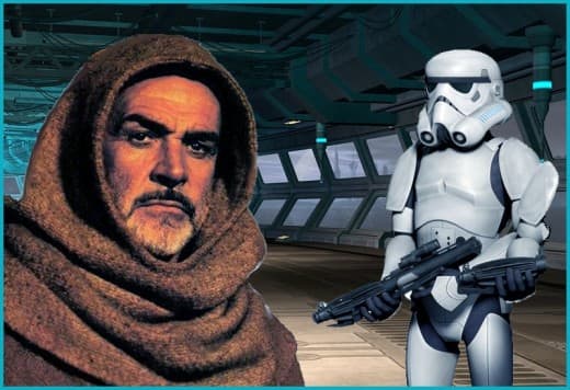 James Bond fans got excited when rumors circulated that the world's most famous spy would have a cameo in "Star Wars: The Force Awakens." It turned out to be true. It was Daniel Craig, not Sean Connery masquerading as a stormtrooper.