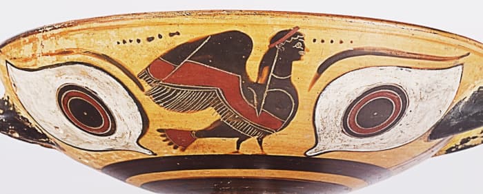 This is an early rendition of a mythical Siren created in the 6th century BC. Local myths are often part of oral storytelling.